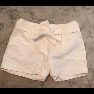 Loft White Short with Tie Belt